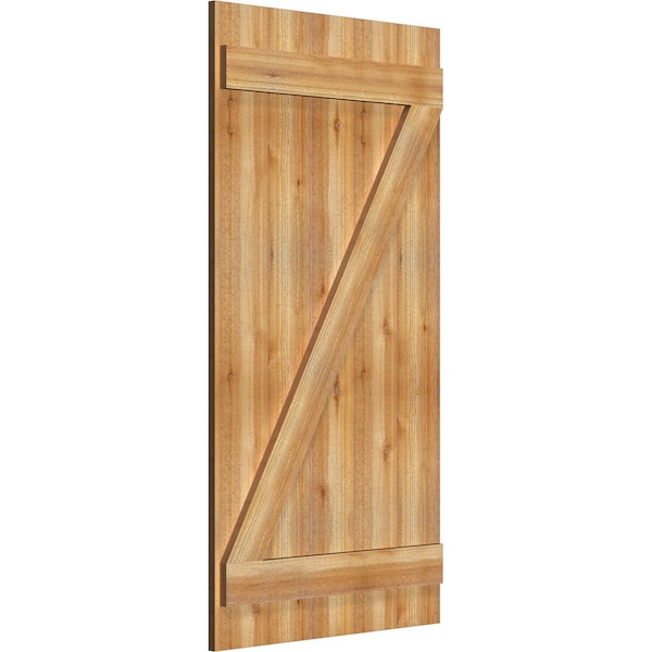 Joined Board-n-Batten Shutters W/Z-Bar, Rough Sawn Western Red Cedar, 26 7/8W X 51H